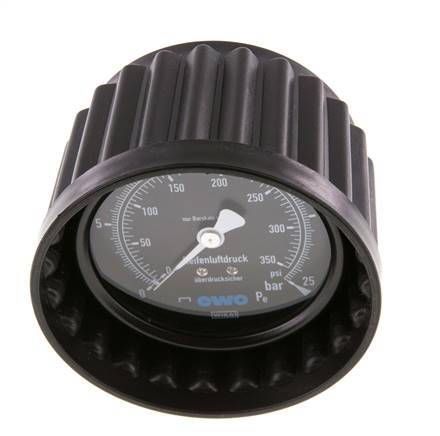 Pressure Gauge 80mm 0 - 25 Bar 15.9 mm Sockets