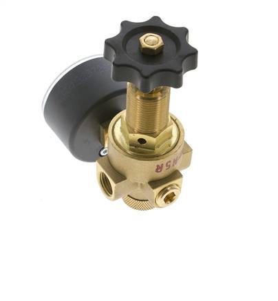 Reductor de Presión de Agua y Aire Latón G1/4'' 2,5 L/min 0,5-10 bar/7-145psi