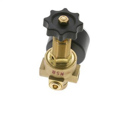 Reductor de Presión de Agua y Aire Latón G1/4'' 2,5 L/min 0,5-10 bar/7-145psi