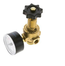 Reductor de Presión de Agua y Aire Latón G1/4'' 2,5 L/min 0,5-6 bar/7-87psi