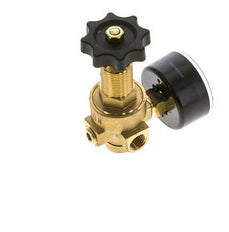Reductor de Presión de Agua y Aire Latón G1/4'' 2,5 L/min 0,5-6 bar/7-87psi