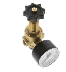 Reductor de Presión de Agua y Aire Latón G1/4'' 2,5 L/min 0,5-25 bar/7-362psi