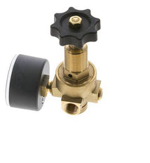 Reductor de Presión de Agua y Aire Latón G1/4'' 2,5 L/min 0,5-25 bar/7-362psi