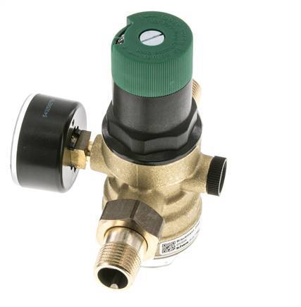 Reductor De Presión De Filtro Latón R1/2'' 40 L/Min 1.5-6 Bar/22-87Psi Agua Potable