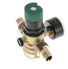 Reductor De Presión De Filtro Latón R1/2'' 40 L/Min 1.5-6 Bar/22-87Psi Agua Potable