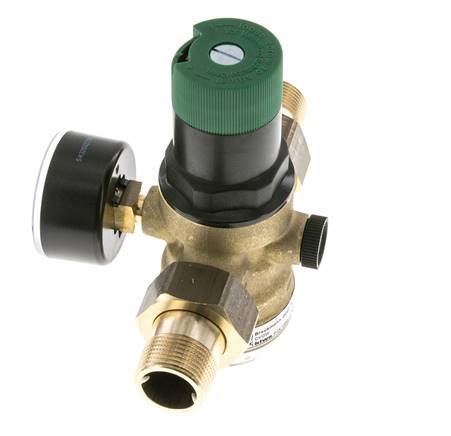 Reductor De Presión De Filtro Latón R3/4'' 52 L/Min 1.5-6 Bar/22-87Psi Agua Potable