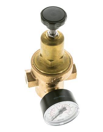 Reductor de Presión de Agua Bronce G1/4'' 8,3 L/min 1,5-8 bar/22-116psi