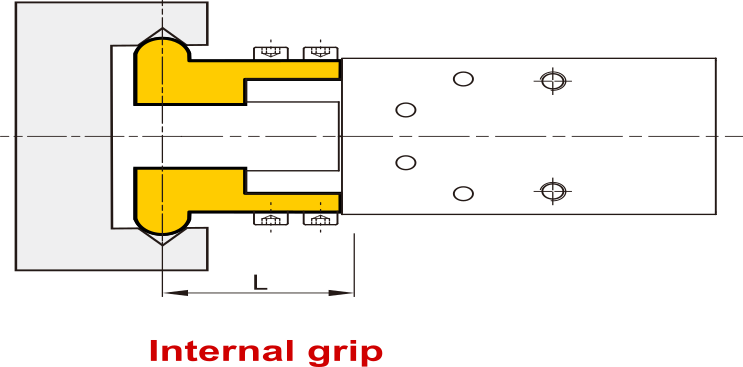 D20 mm Pinza neumática de 2 mordazas paralelas de doble efecto Mordazas pasantes estándar