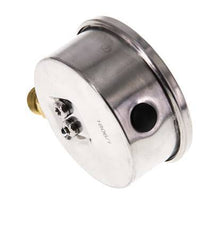 -1..0 Bar (-15..0 psi) Manómetro de glicerina Abajo Acero inoxidable/Latón 63 mm Clase 1.6