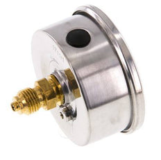 -1..5 Bar (-15..73 psi) Glycerin Pressure Gauge Rear Stainless steel/Brass 63 mm Class 1.6