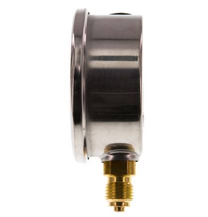 0..10 Bar (0..145 psi) Manómetro de glicerina Abajo Acero inoxidable/Latón 63 mm Clase 1.6