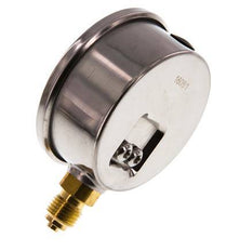 0..10 Bar (0..145 psi) Manómetro de glicerina Abajo Acero inoxidable/Latón 63 mm Clase 1.6