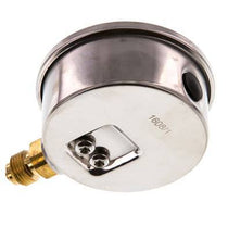 0..160 Bar (0..2321 psi) Manómetro de glicerina Abajo Acero inoxidable/Latón 63 mm Clase 1.6