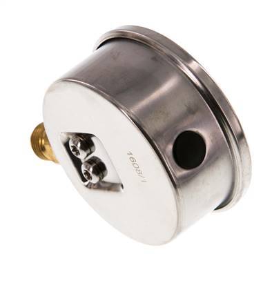 0..160 Bar (0..2321 psi) Manómetro de glicerina Abajo Acero inoxidable/Latón 63 mm Clase 1.6
