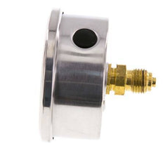 0..1 Bar (0..15 psi) Glycerin Pressure Gauge Rear Stainless steel/Brass 63 mm Class 1.6