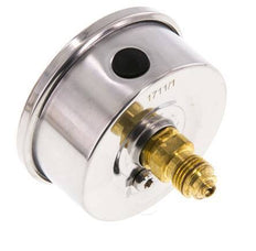 0..1 Bar (0..15 psi) Glycerin Pressure Gauge Rear Stainless steel/Brass 63 mm Class 1.6