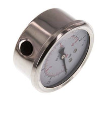 0..1 Bar (0..15 psi) Manómetro de glicerina Abajo Acero inoxidable/Latón 63 mm Clase 1.6