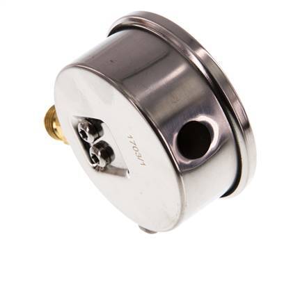 0..250 Bar (0..3626 psi) Manómetro de glicerina Abajo Acero inoxidable/Latón 63 mm Clase 1.6