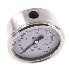 0..2.5 Bar (0..36 psi) Manómetro de glicerina Trasera Acero inoxidable/Latón 63 mm Clase 1.6