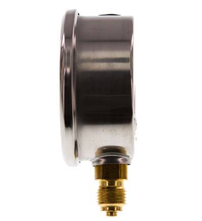 0..400 Bar (0..5802 psi) Manómetro de glicerina Abajo Acero inoxidable/Latón 63 mm Clase 1.6