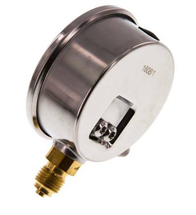 0..400 Bar (0..5802 psi) Manómetro de glicerina Abajo Acero inoxidable/Latón 63 mm Clase 1.6