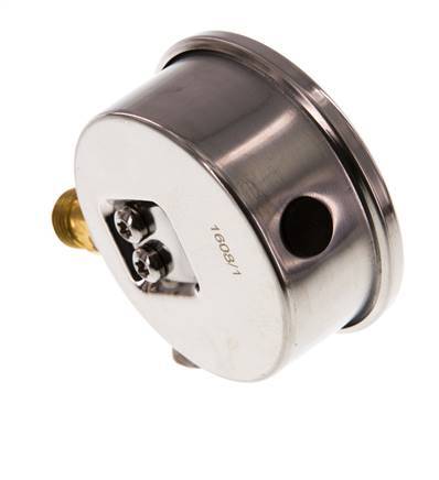 0..400 Bar (0..5802 psi) Manómetro de glicerina Abajo Acero inoxidable/Latón 63 mm Clase 1.6