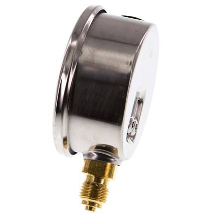 0..60 Bar (0..870 psi) Manómetro de glicerina Abajo Acero inoxidable/Latón 63 mm Clase 1.6