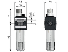 Lubricador Micro Oil-Fog G1/4'' Multifix 1