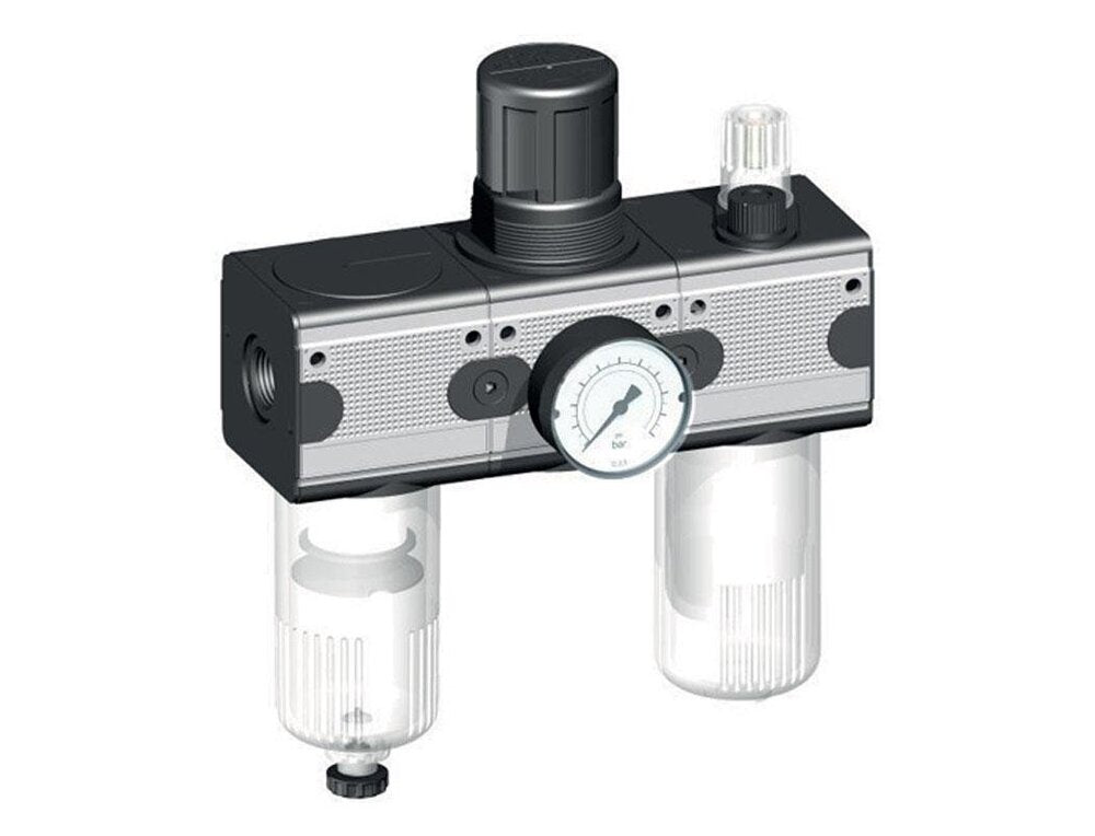 FRL 3 Partes G3/4'' 5800l/min 0.2-6.0bar/3-87psi Semi-Auto Policarbonato Multifix 2