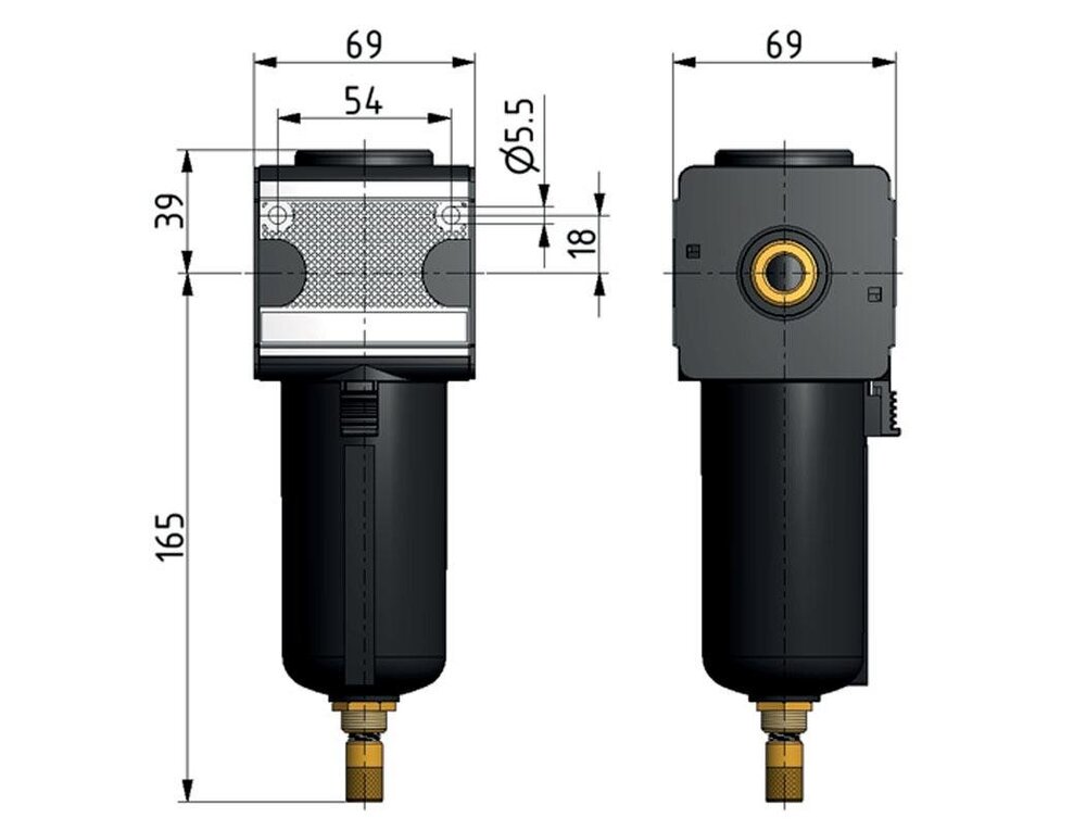Microfiltro 0,01micrones G1/4'' 670l/min Multifix 2