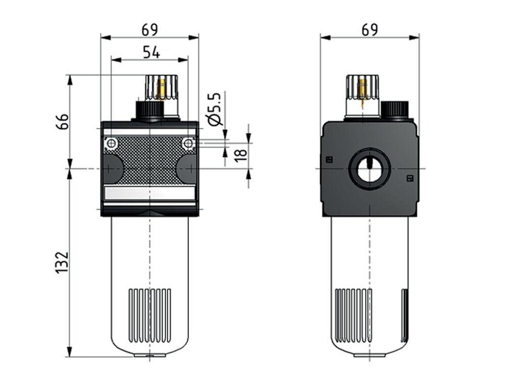 Lubricador Micro Oil-Fog G1/2'' Multifix 2