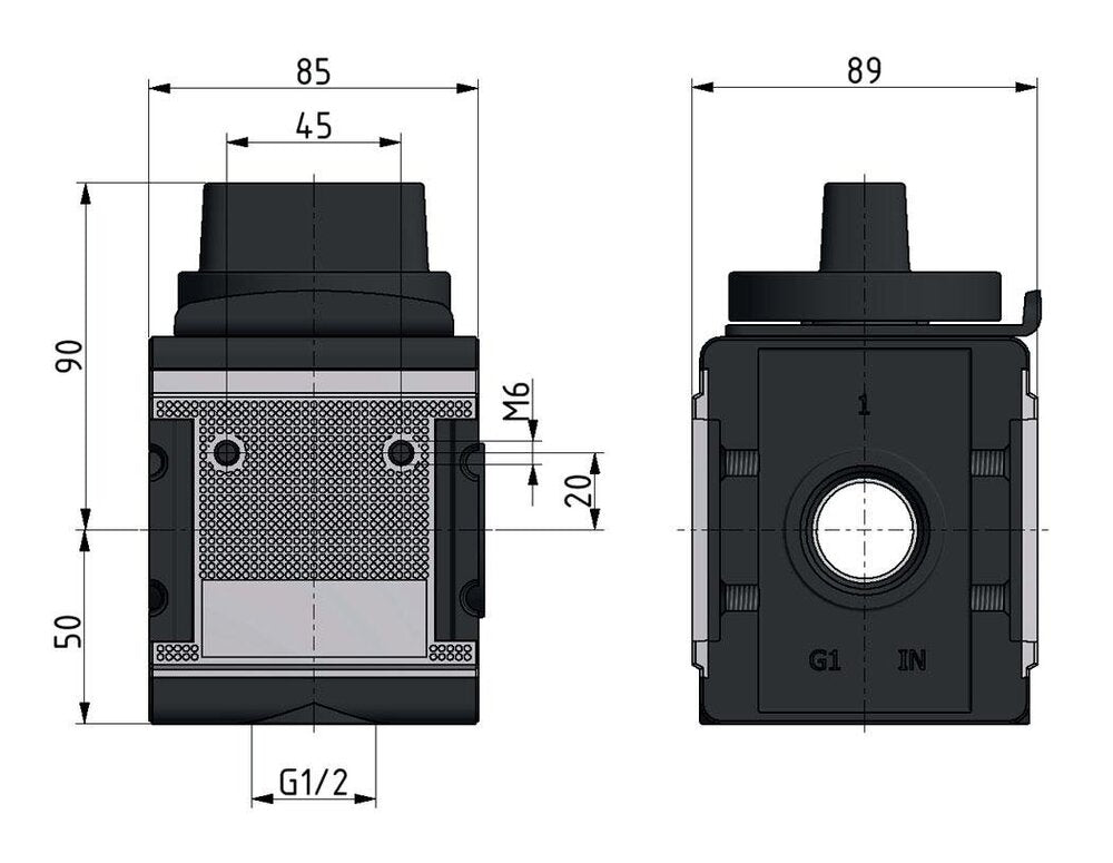 Válvula de bola 3/2 G3/4 25000 l/min Multifix 4