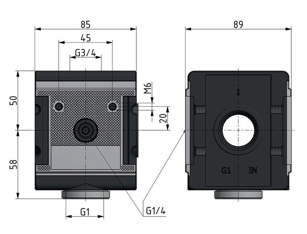 Distribuidor G3/4x1 18000 l/min Multifix 4