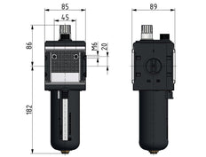 Lubricador G3/4'' de policarbonato Multifix 4