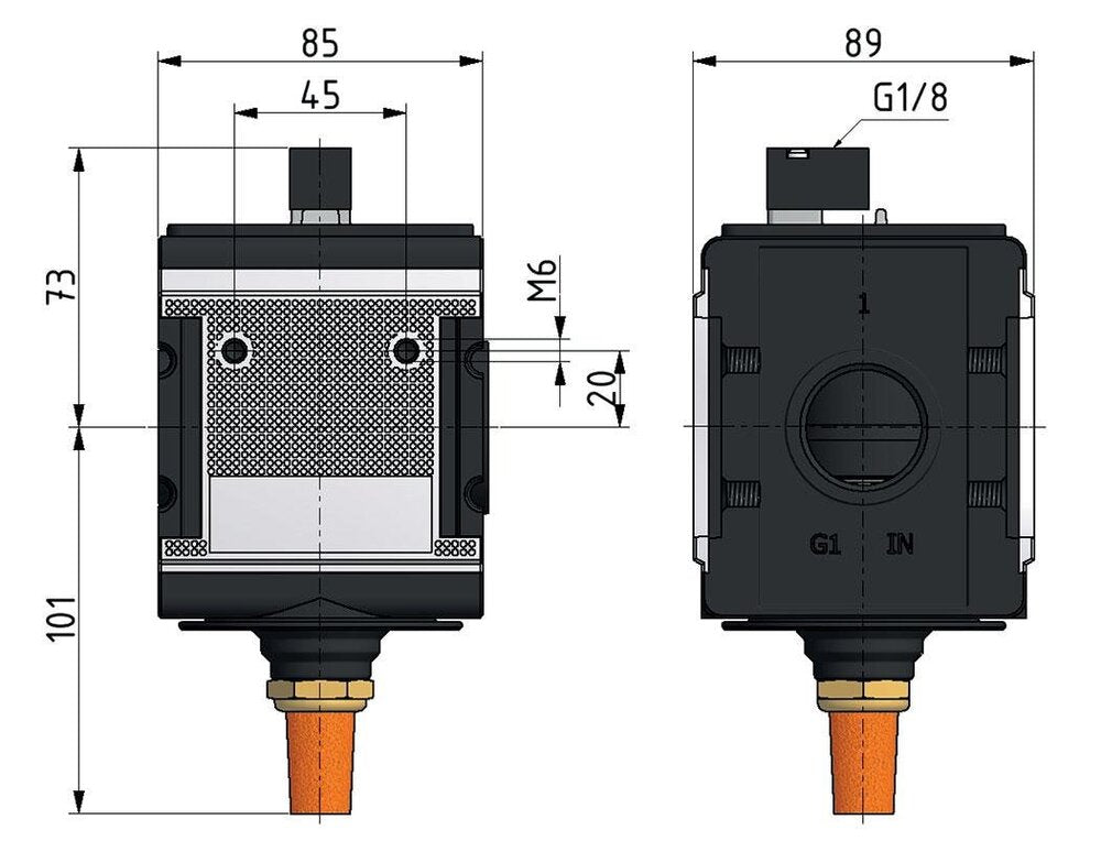 Válvula 3/2 G3/4 accionada neumáticamente 12500 l/min Multifix 4