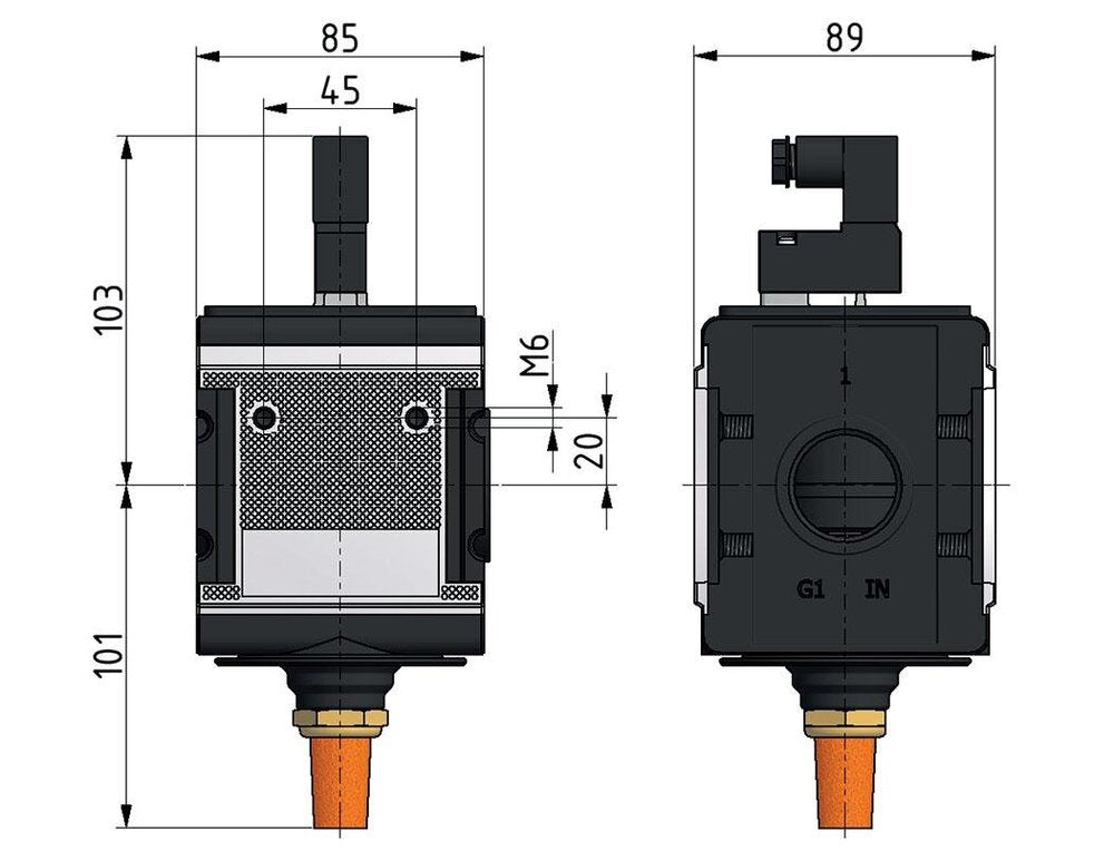 Válvula 3/2 G1 230VAC 12500 l/min Multifix 4
