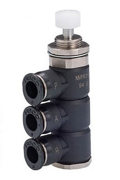 válvula mecánica de 3/2 vías para tubo de escape normalmente cerrado de 4 mm de montaje en panel