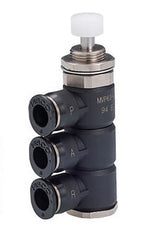 válvula mecánica de 3/2 vías para tubo de escape normalmente cerrado de 4 mm de montaje en panel