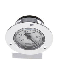-1..0 Bar (-15..0 psi) Panel Mount Pressure Gauge Steel/Brass 40 mm Class 2.5 (Front Panel)