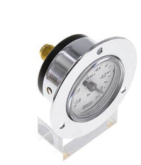 -1..0 Bar (-15..0 psi) Panel Mount Pressure Gauge Steel/Brass 40 mm Class 2.5 (Front Panel)