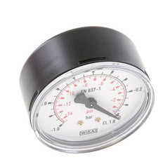 -1..0 Bar (-15..0 psi) Pressure Gauge Rear Steel/Brass 63 mm Class 1.6