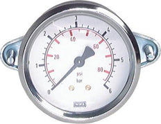 0..1 Bar (0..15 psi) Manómetro de montaje en panel Acero/Latón 40 mm Clase 2.5 - 1/4'' (Soporte)