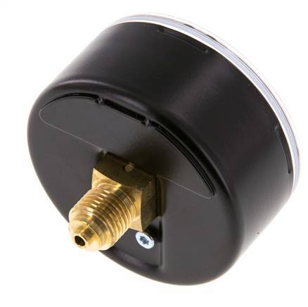 0..0.6 Bar (0..9 psi) Pressure Gauge Rear Steel/Brass 63 mm Class 1.6