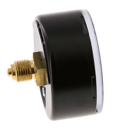 0..0.6 Bar (0..9 psi) Pressure Gauge Rear Steel/Brass 63 mm Class 1.6