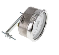 0..100 Bar (0..1450 psi) Panel Mount Pressure Gauge Steel/Brass 100 mm Class 1.0 (Bracket)
