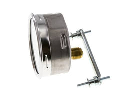 0..100 Bar (0..1450 psi) Panel Mount Pressure Gauge Steel/Brass 100 mm Class 1.0 (Bracket)