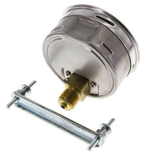 0..100 Bar (0..1450 psi) Panel Mount Pressure Gauge Steel/Brass 100 mm Class 1.0 (Bracket)