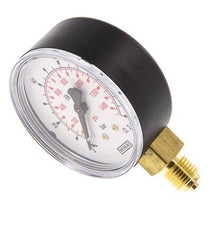 Manómetro de presión bajo plástico / latón 63 mm Clase 2.5