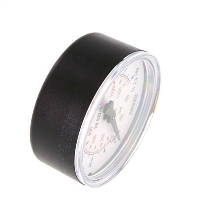 Manómetro de presión bajo plástico / latón 63 mm Clase 2.5