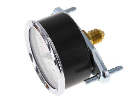 0..100 Bar (0..1450 psi) Panel Mount Pressure Gauge Steel/Brass 63 mm Class 2.5 (Bracket)